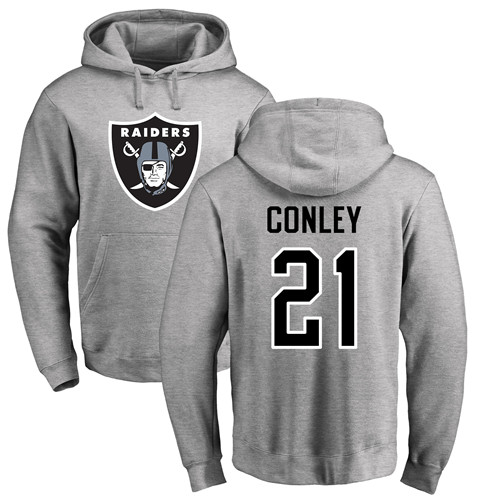 Men Oakland Raiders Ash Gareon Conley Name and Number Logo NFL Football 21 Pullover Hoodie Sweatshirts